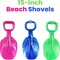 4E's Novelty 3 Pcs Beach Shovel Large 15 Inch Sand Shovel for Kids Heavy Duty Plastic - Great for Beach Toys for Kids 3-10, Sand Toys for Toddlers, Outdoor Summer Sandbox Toys